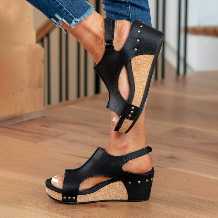 Adriana Cavalli Wedge Sandals with Slingback Strap