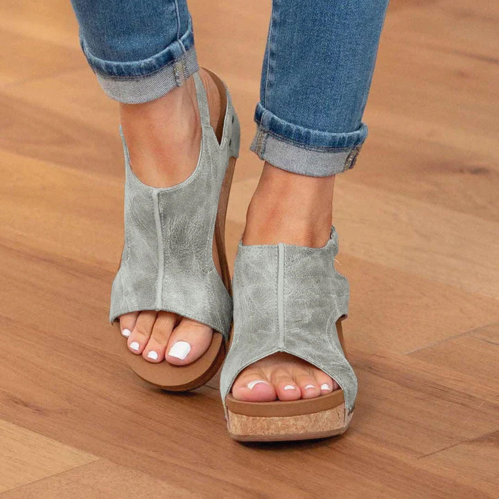 Adriana Cavalli Wedge Sandals with Slingback Strap