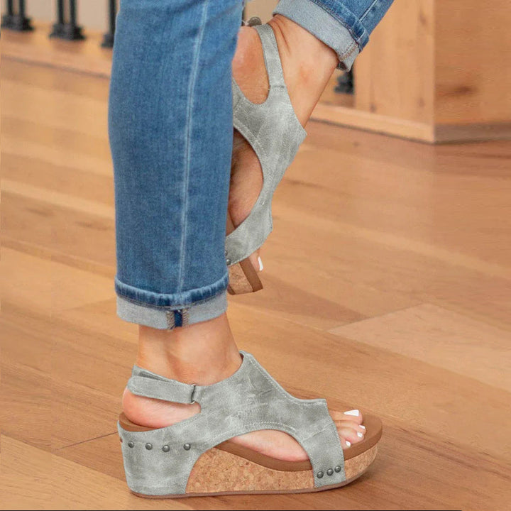 Adriana Cavalli Wedge Sandals with Slingback Strap
