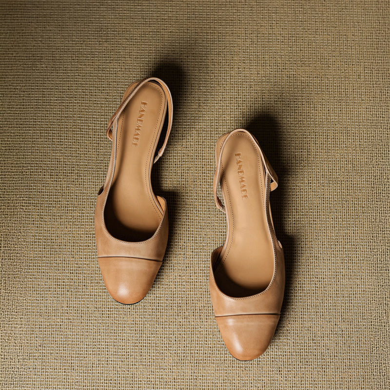 Alessia Romano Leather Slingback Heels