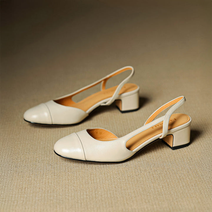 Alessia Romano Leather Slingback Heels