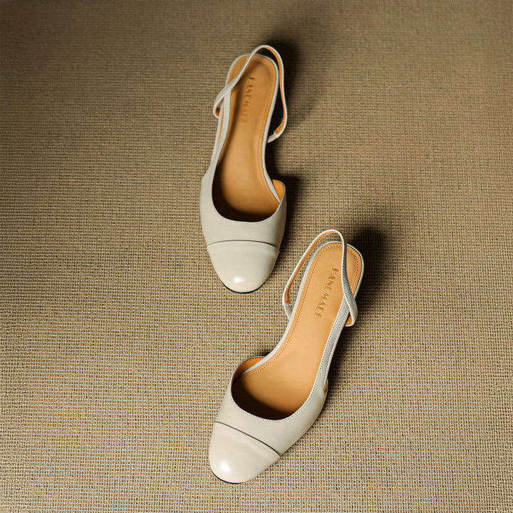 Alessia Romano Leather Slingback Heels