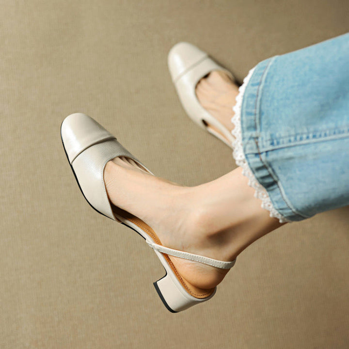 Alessia Romano Leather Slingback Heels