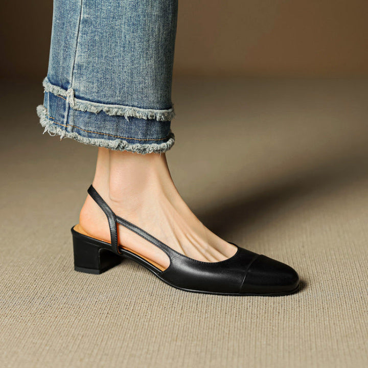 Alessia Romano Leather Slingback Heels
