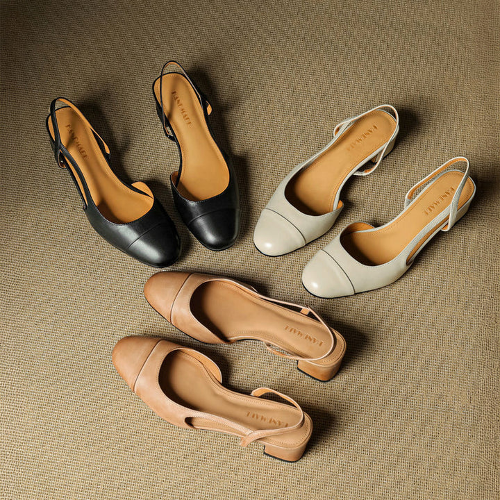 Alessia Romano Leather Slingback Heels