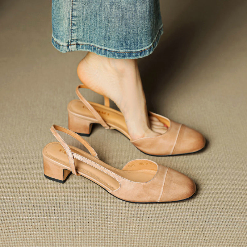 Alessia Romano Leather Slingback Heels