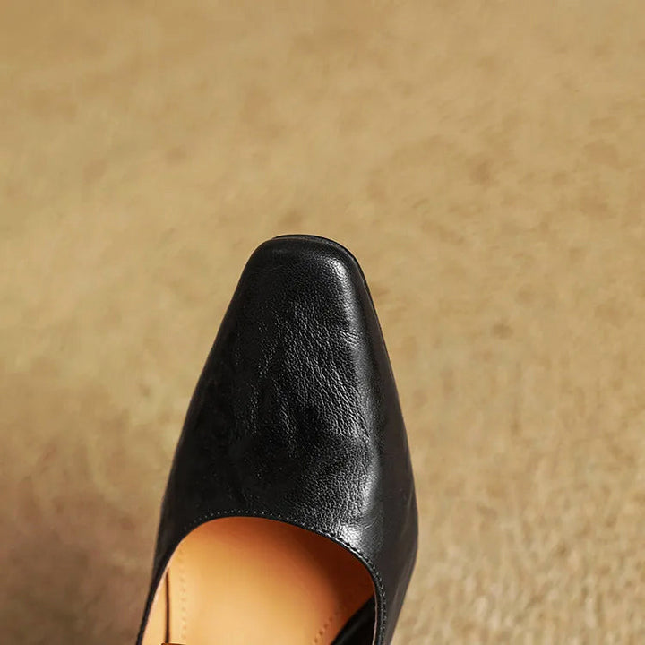Alessia Romano Leather Mary Jane Heels