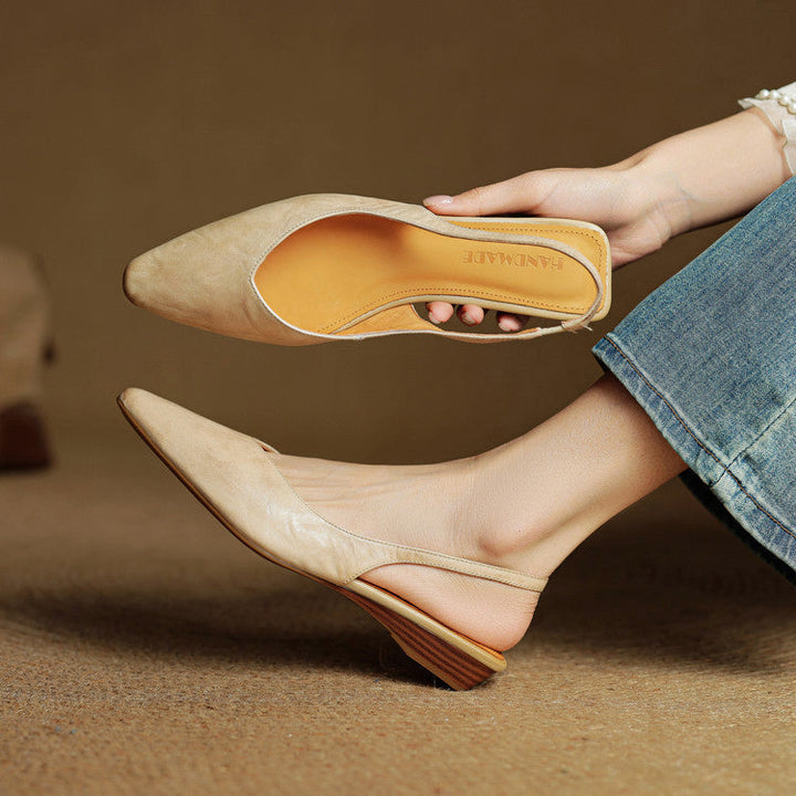 Alessia Romano Leather Slingback Flats