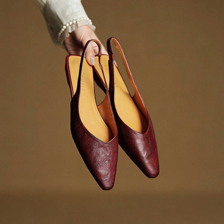 Alessia Romano Leather Slingback Flats