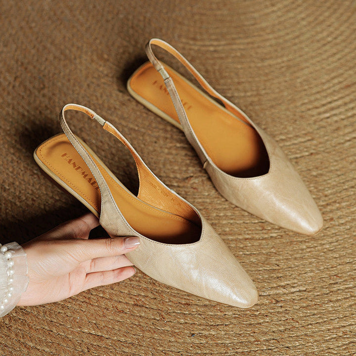 Alessia Romano Leather Slingback Flats