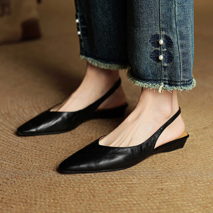 Alessia Romano Leather Slingback Flats