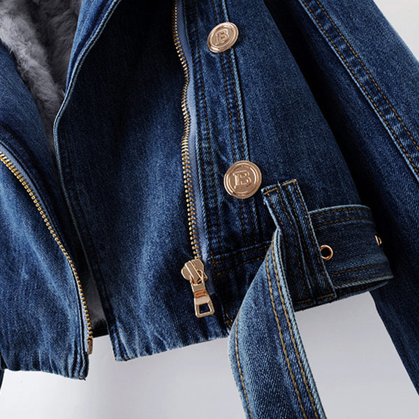 Alessia Romano Luxurious Denim Coat