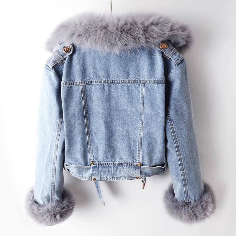 Alessia Romano Luxurious Denim Coat