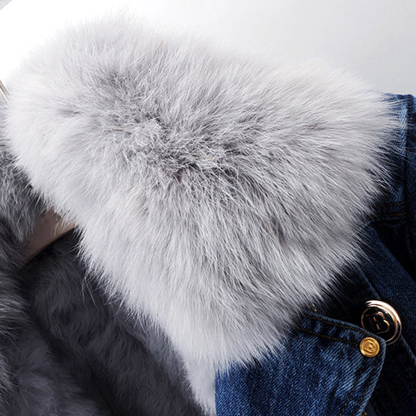 Alessia Romano Luxurious Denim Coat