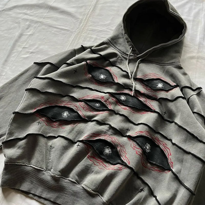 Alexander Heliot Streetwear Patchwork Hoodie