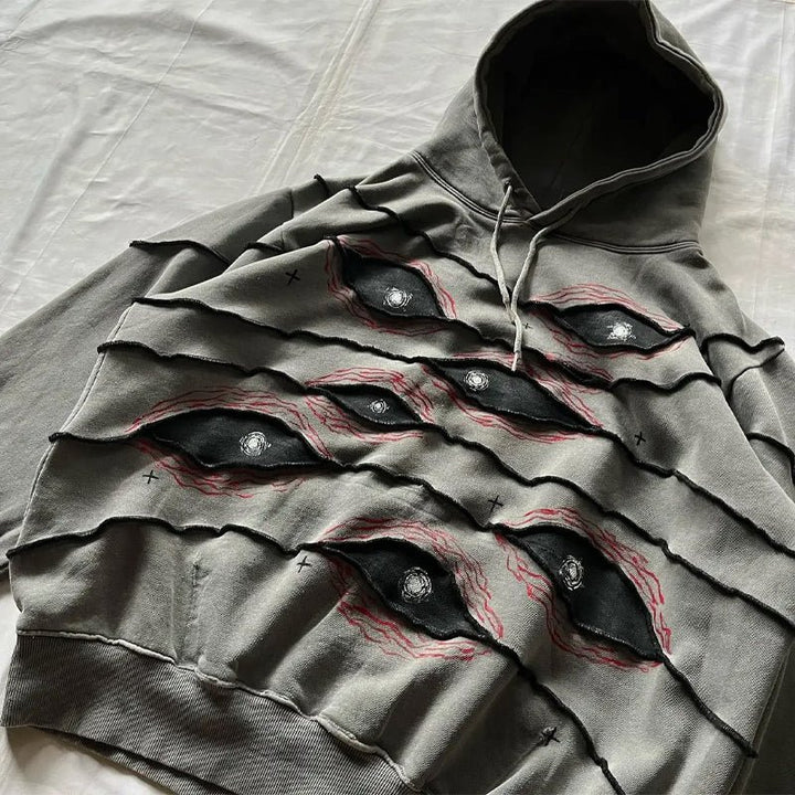 Alexander Heliot Streetwear Patchwork Hoodie