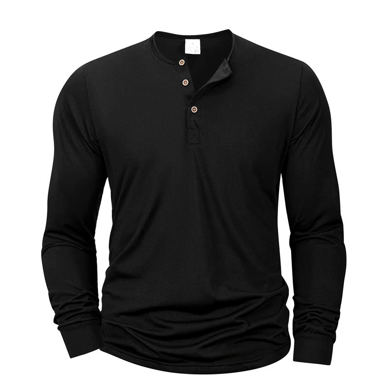 Alexander Heliot Long Sleeve Henley Shirt