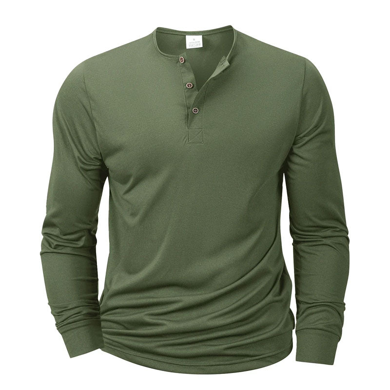 Alexander Heliot Long Sleeve Henley Shirt