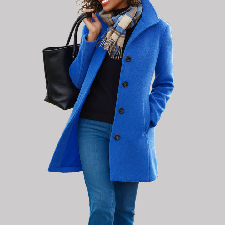 Audrey - Women's Button-Front Wool Coat