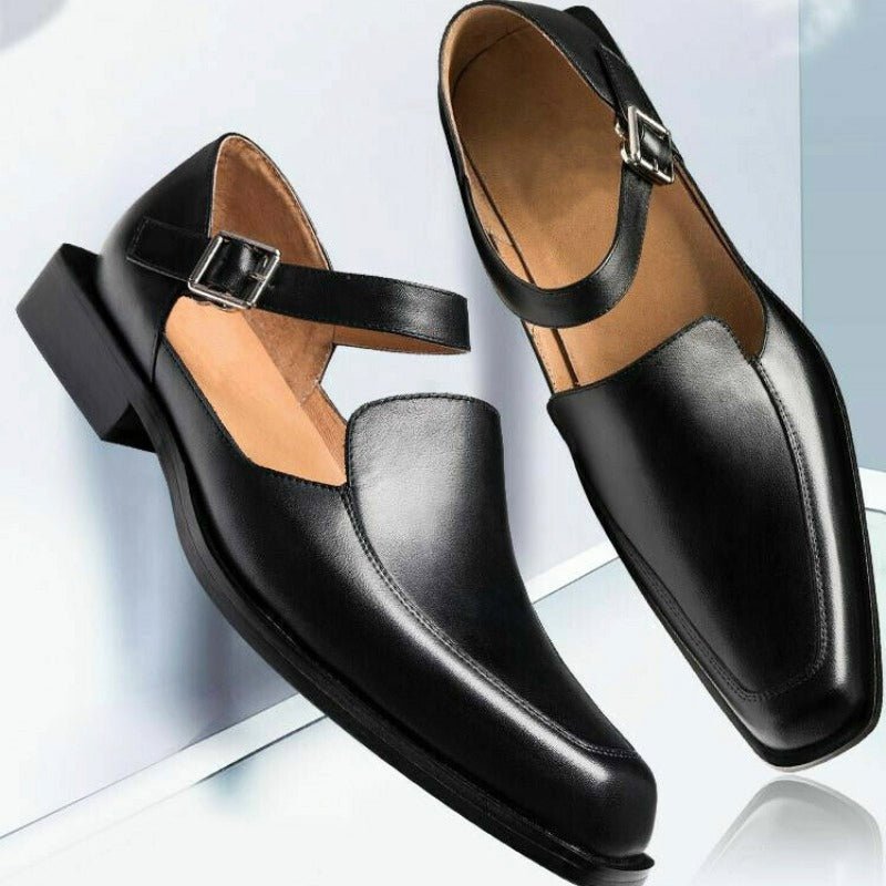 Davide Costa Black Leather Sandals