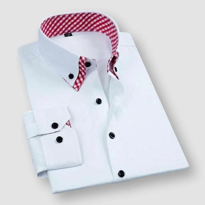 Davide Costa Contrast Collar Dress Shirt