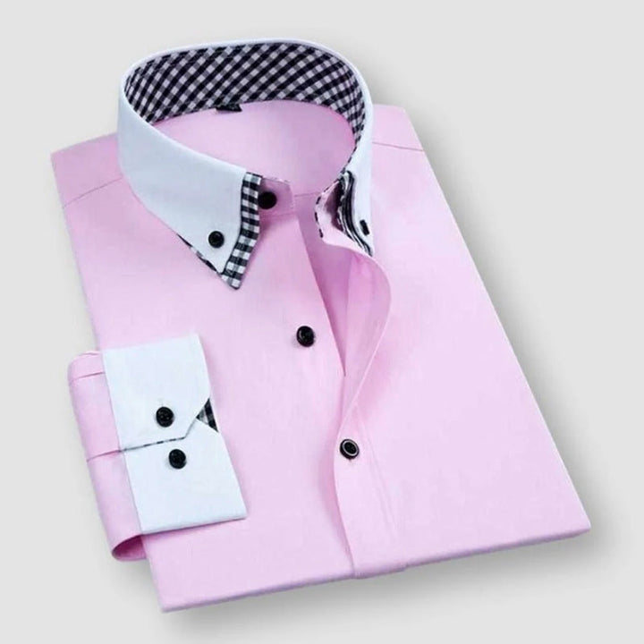 Davide Costa Contrast Collar Dress Shirt