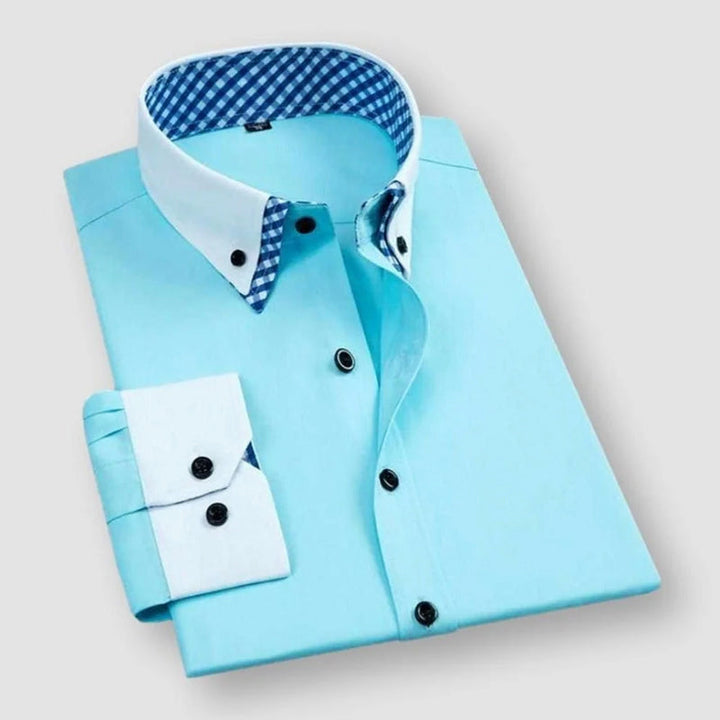 Davide Costa Contrast Collar Dress Shirt
