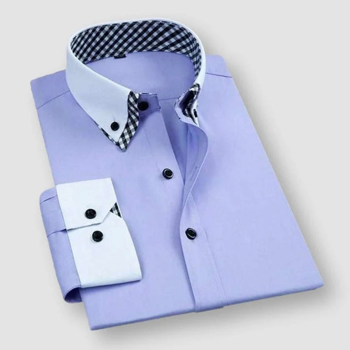 Davide Costa Contrast Collar Dress Shirt
