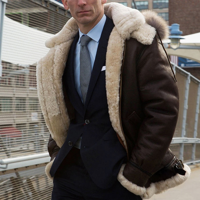 Davide Costa Fur Lined Pilot Jacket