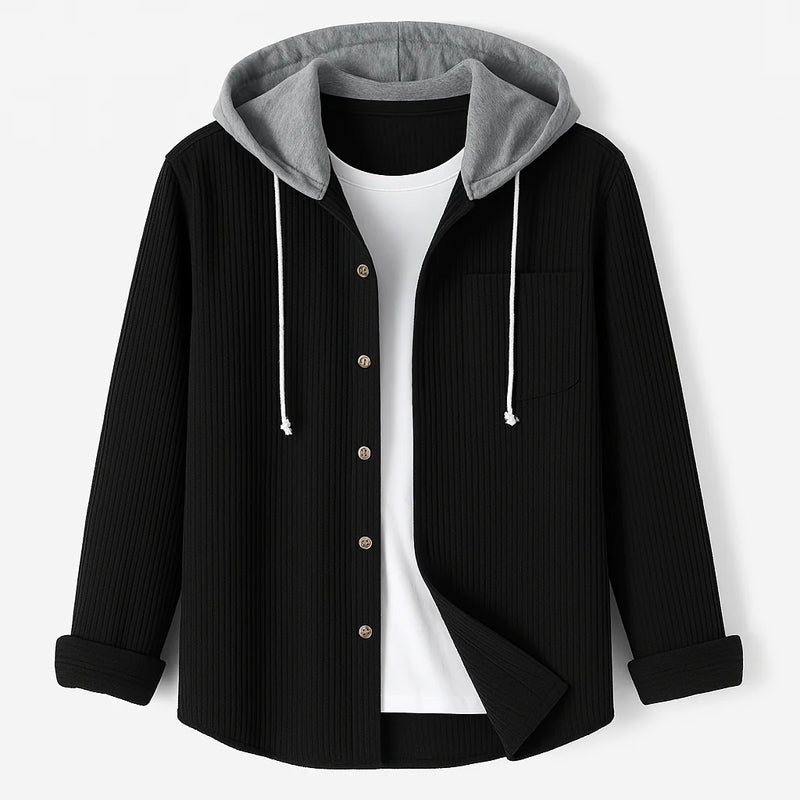 Davide Costa Hooded Corduroy Overshirt