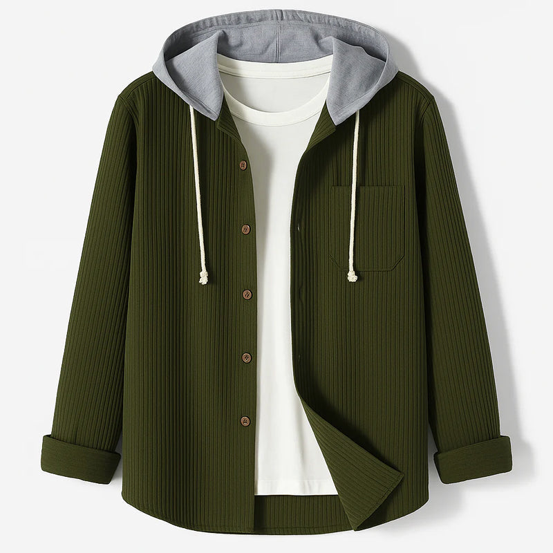 Davide Costa Hooded Corduroy Overshirt