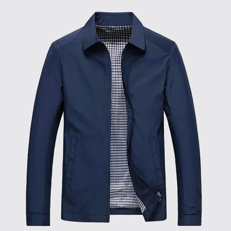 Davide Costa Zip Jacket with Structured Collar