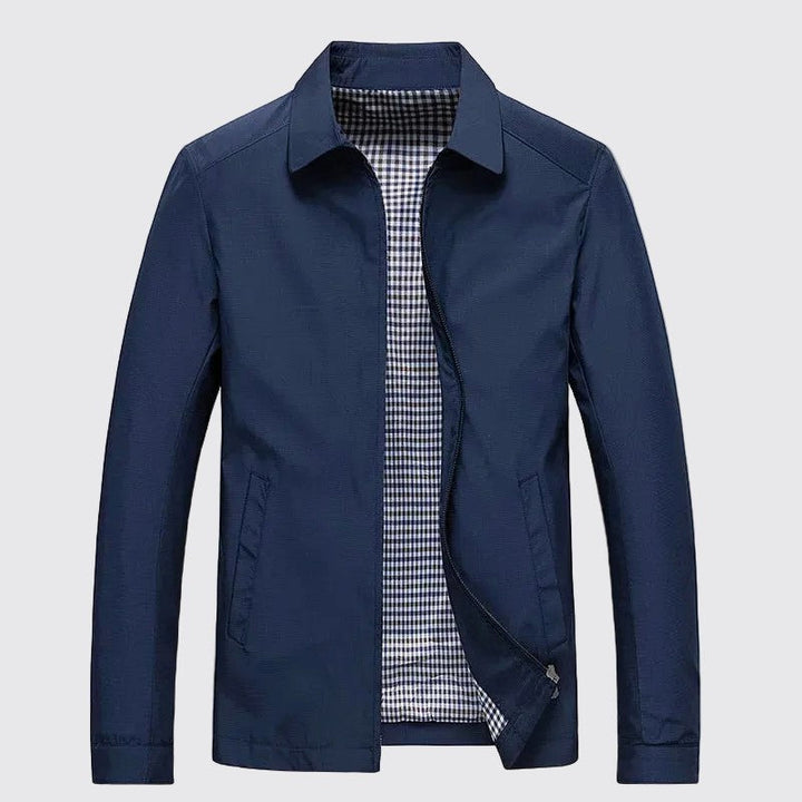 Davide Costa Zip Jacket with Structured Collar