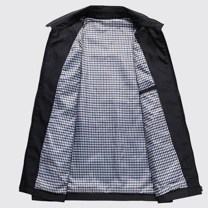 Davide Costa Zip Jacket with Structured Collar