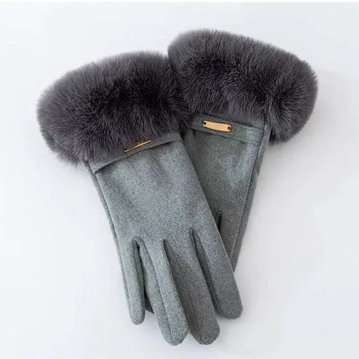 Élara Plush Cuff Winter Gloves