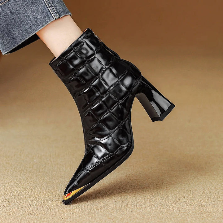 Giulia Bellini Croc Leather Boots