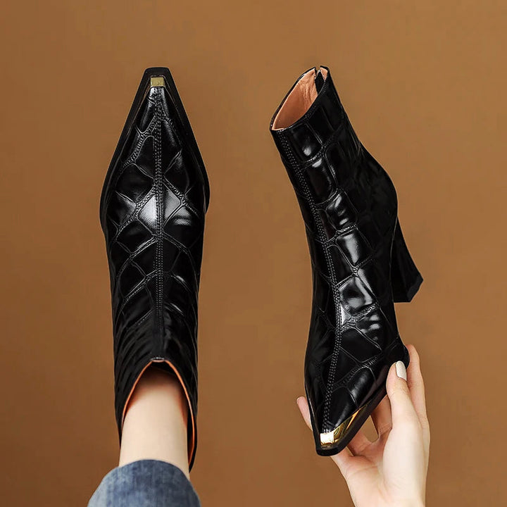 Giulia Bellini Croc Leather Boots