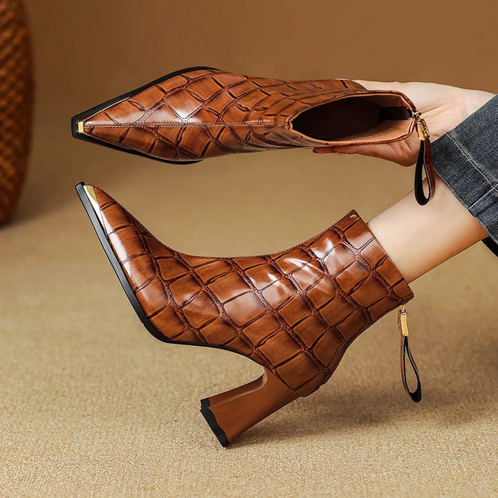 Giulia Bellini Croc Leather Boots