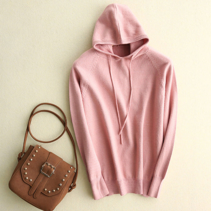 Giulia Bellini Fine Texture Knit Hoodie