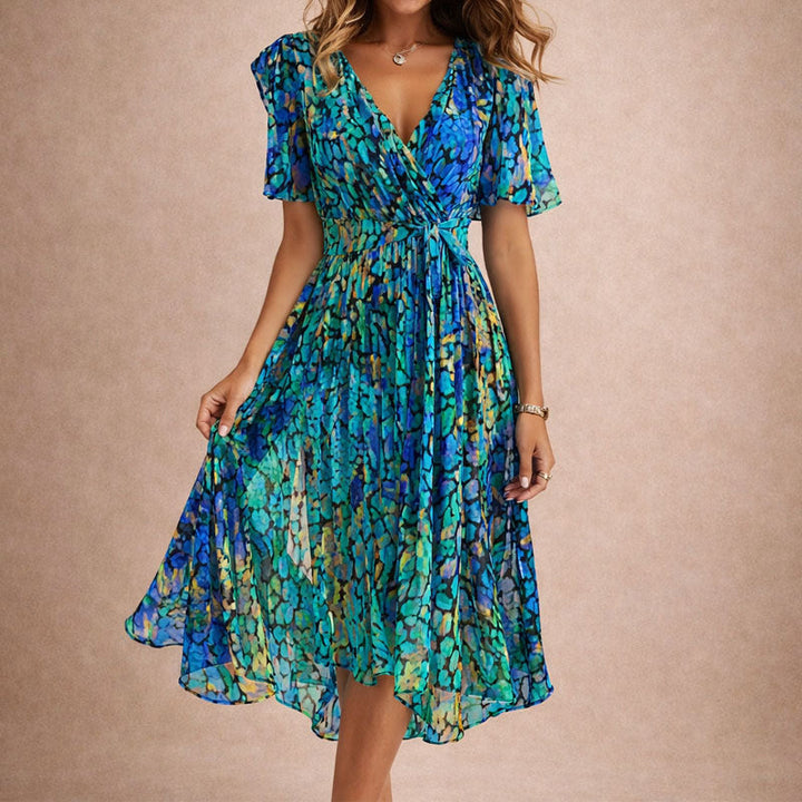 Giulia Bellini Floral Print Wrap Dress