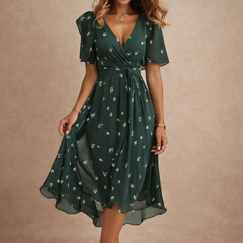 Giulia Bellini Floral Print Wrap Dress