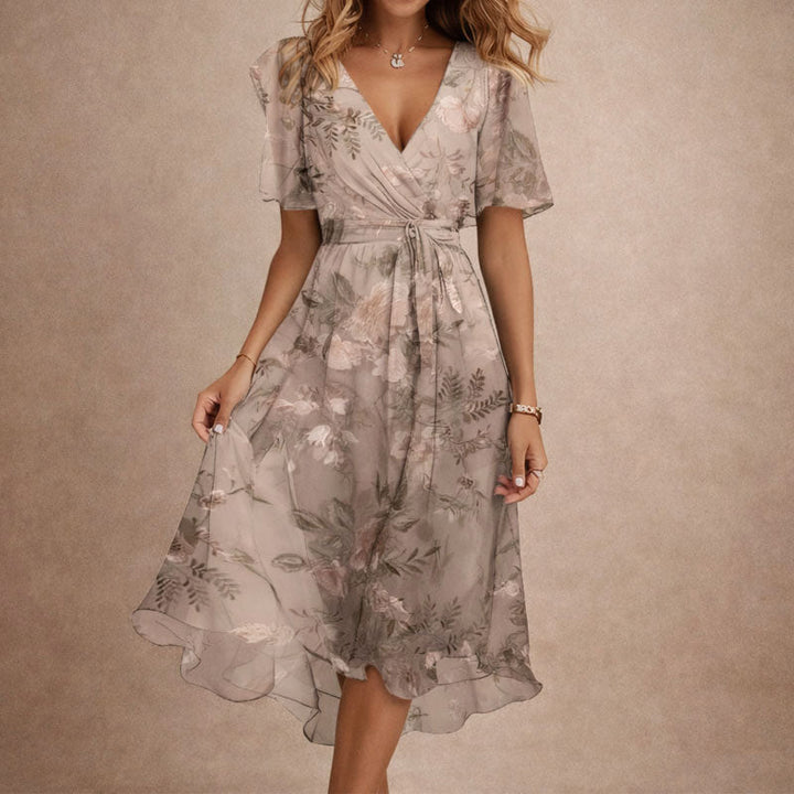 Giulia Bellini Floral Print Wrap Dress