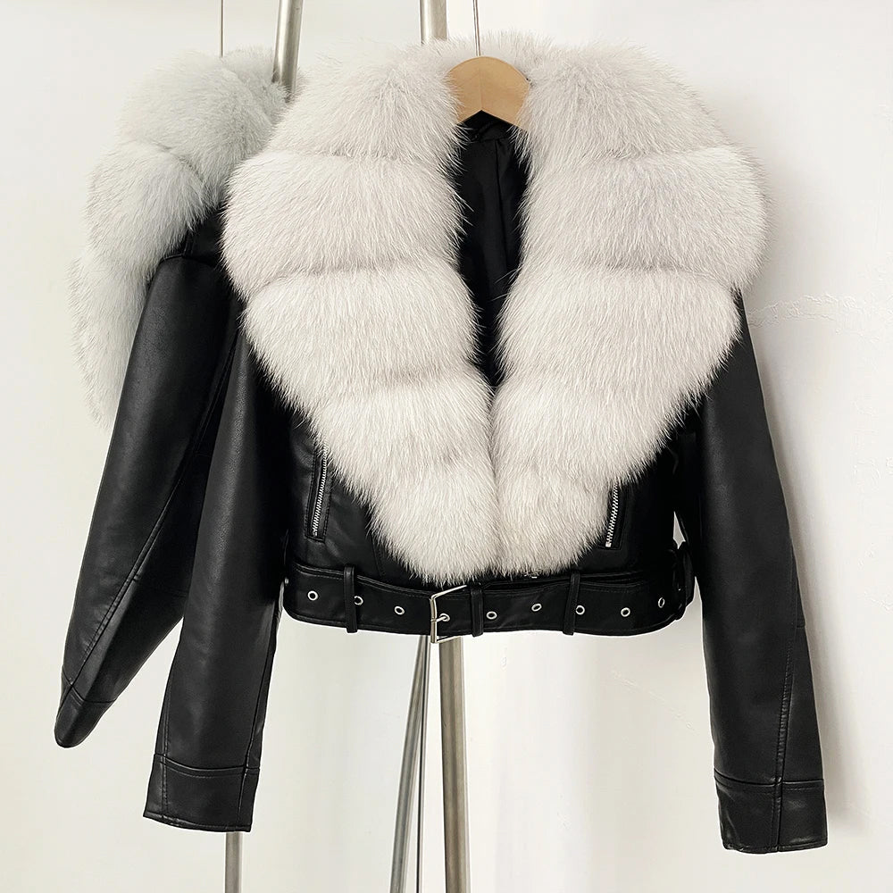Giulia Bellini Fur Aviator Jacket