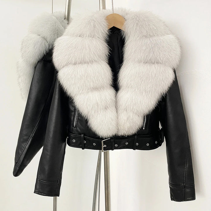 Giulia Bellini Fur Aviator Jacket