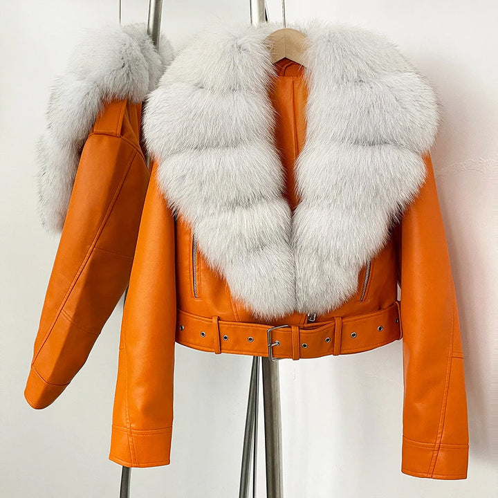 Giulia Bellini Fur Aviator Jacket