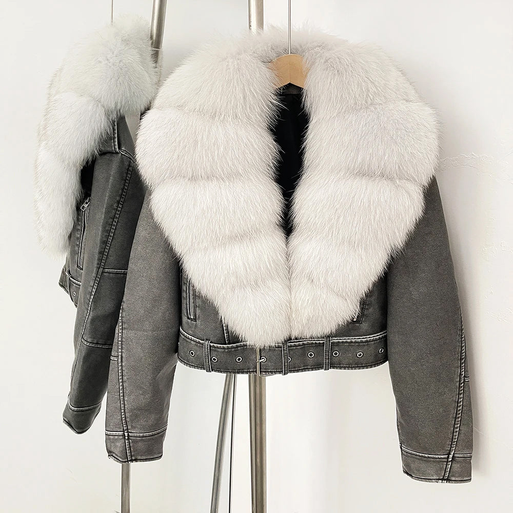Giulia Bellini Fur Aviator Jacket
