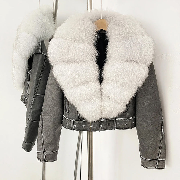 Giulia Bellini Fur Aviator Jacket