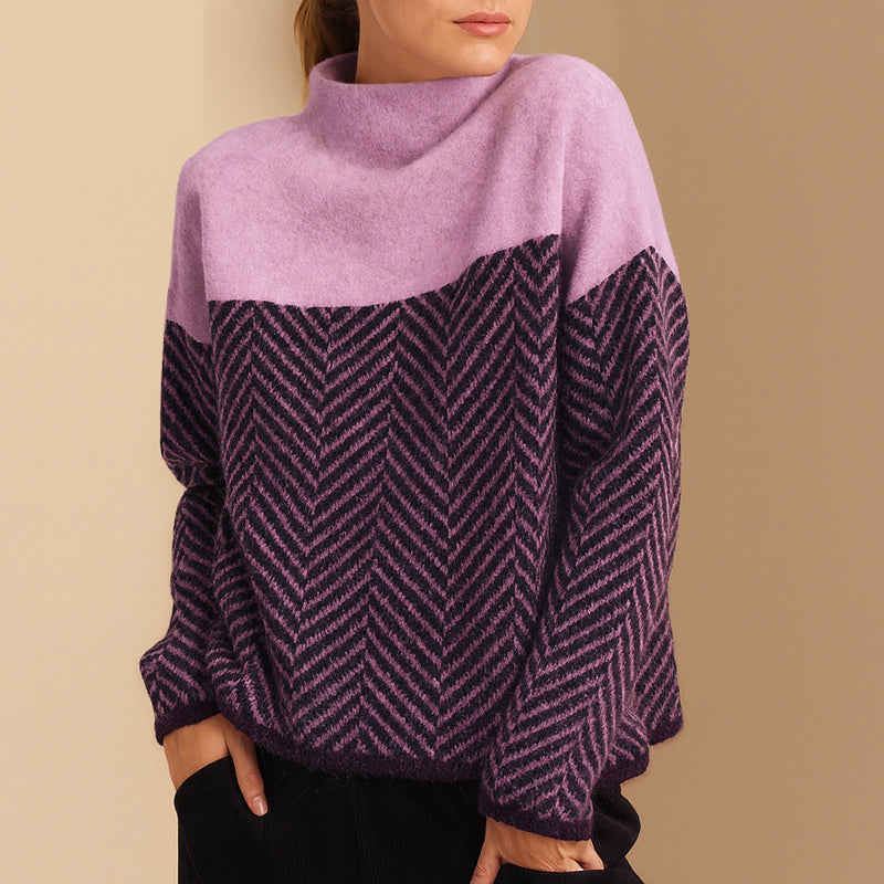 Giulia Bellini Herringbone Knit Sweater