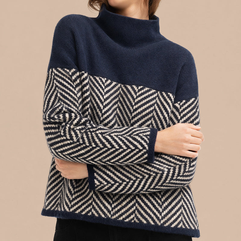 Giulia Bellini Herringbone Knit Sweater