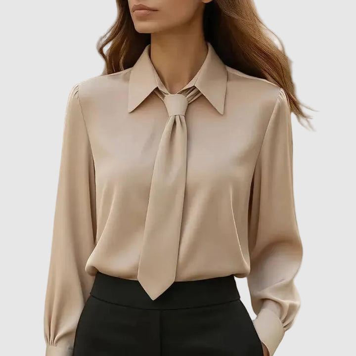 Giulia Bellini Office Blouse with Front Tie